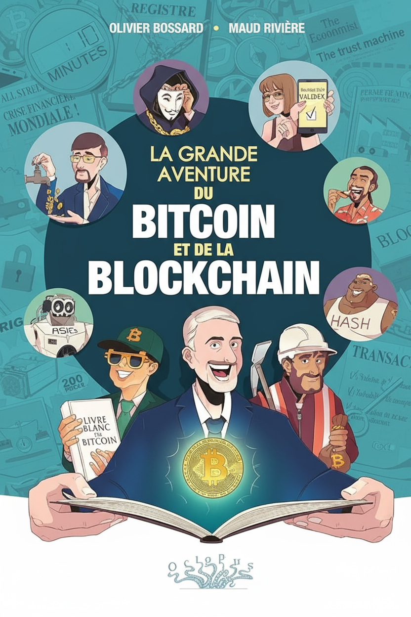 Couverture de La Grande aventure du bitcoin et de la blockchain